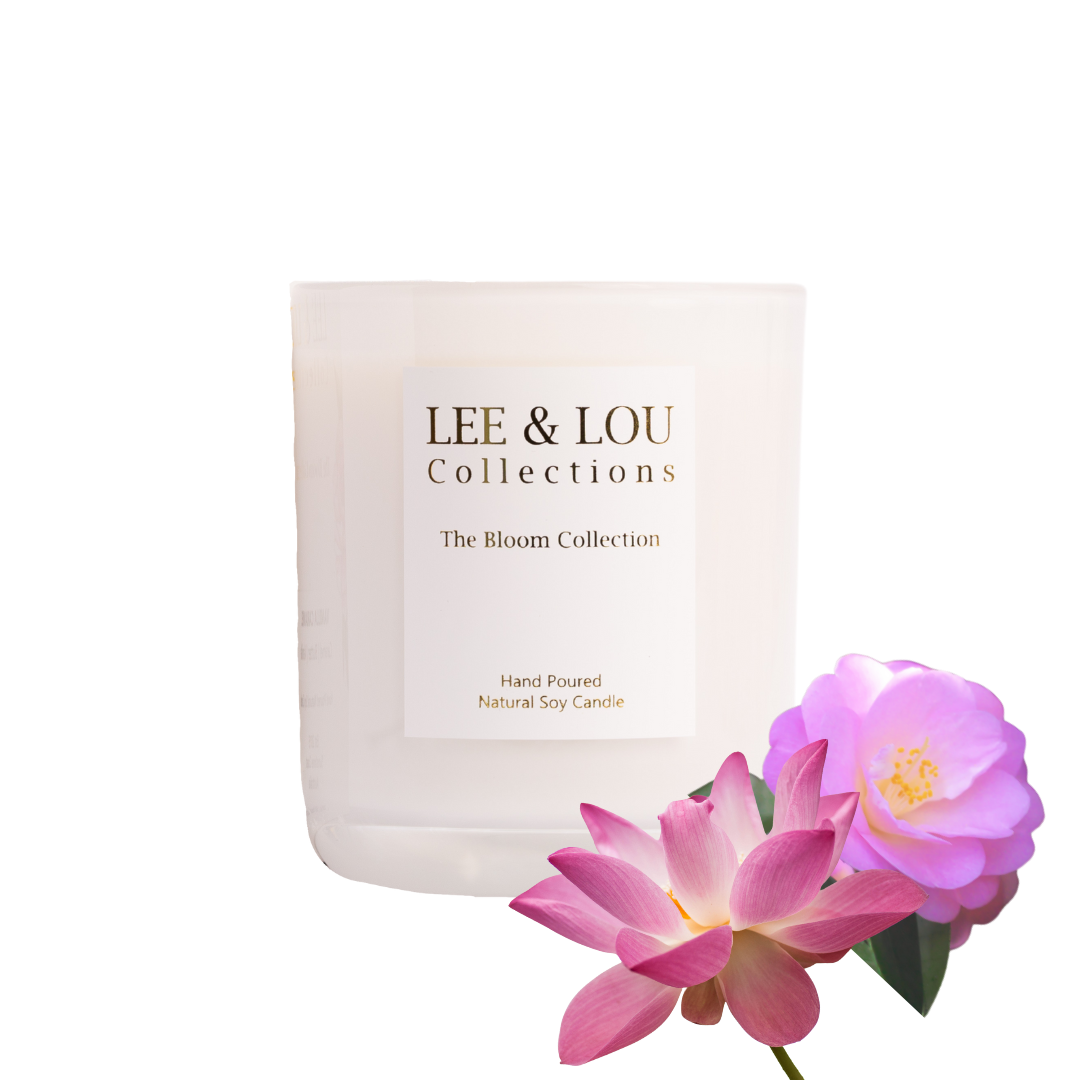 Camellia & Pink Lotus (Soft Florals | Citrus | White Musk) - Bloom Candle 285g | 50hr Burn