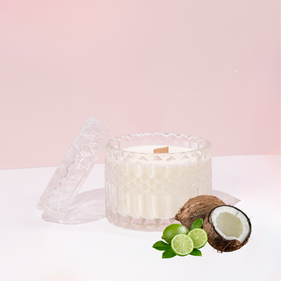 Coconut & Lime (Coconut Milk | Tahitian Lime | Vanilla) - Petite Diamond Candle “DISCONTINUED”