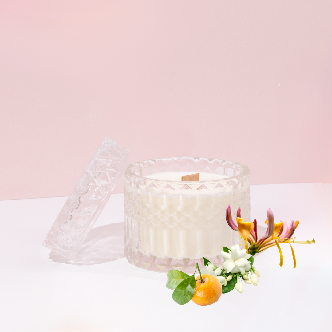 Japanese Honeysuckle (Mandarin | Jasmine | Vanilla) - Petite Diamond Candle (DISCONTINUED)