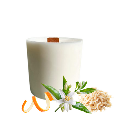 Orange Flower & Coconut (Orange Peel | Toasted Coconut | Orange Flower) - REFILL for Bloom Candle | 50hr Burn