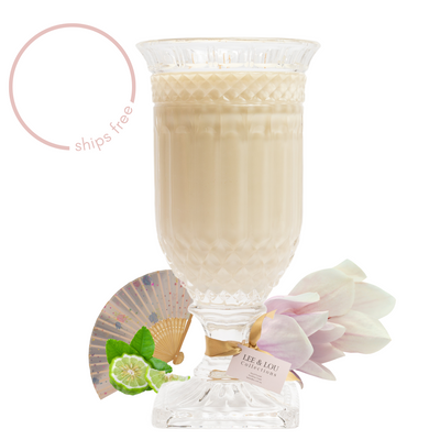 Oriental Nights (Magnolia | Myrrh | Tonka Bean) - Crystal Vase Candle 1.5kg | 200hr Burn