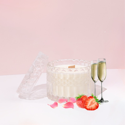 Pink Champagne (Strawberry | Champagne | Rose) - Petite Diamond Candle
