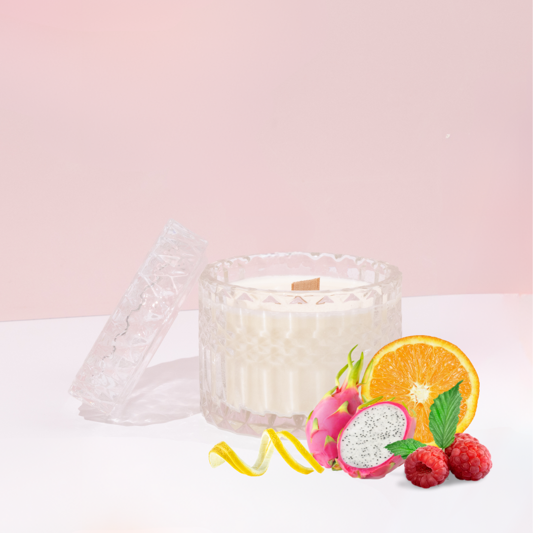 Tropical Sangria (Citrus | Raspberry | Musk) - Petite Diamond Candle