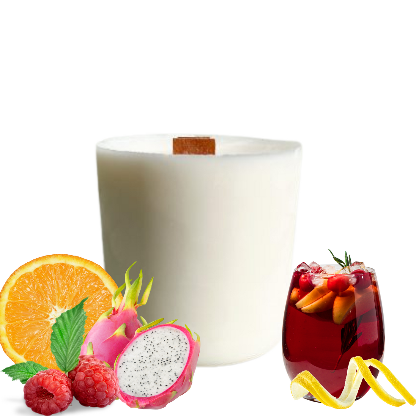 Tropical Sangria (Citrus | Raspberry | Musk) - REFILL for Bloom Candle | 50hr Burn