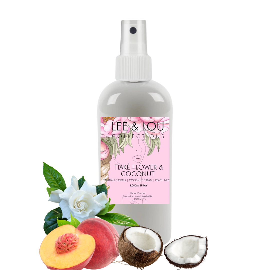 Tiarè Flower & Coconut (Tahitian Florals | Coconut Cream | Peach Nectar) - Room Spray 250ml