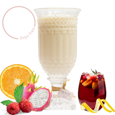 Tropical Sangria (Citrus | Raspberry | Musk) - Crystal Vase Candle | 200hr Burn