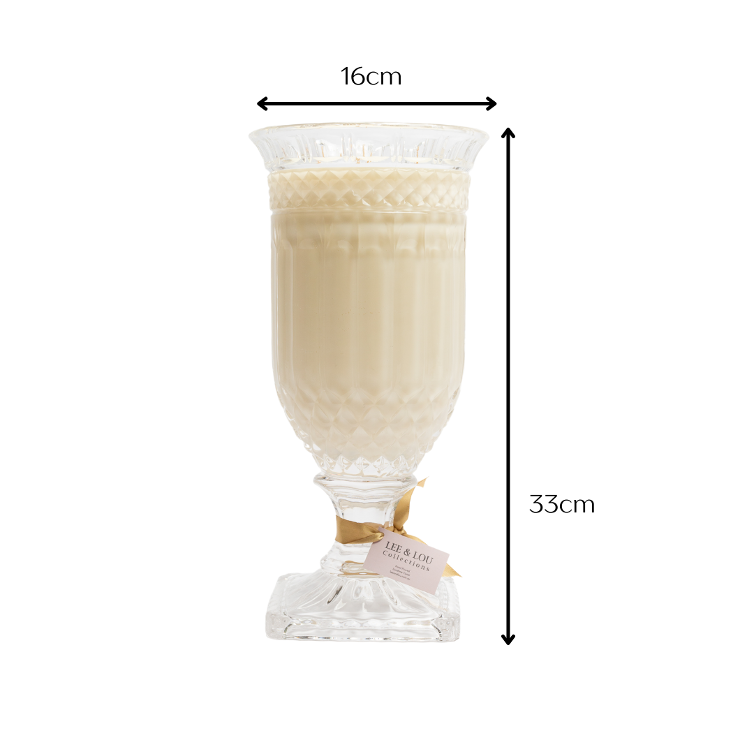 Vanilla Caramel (Caramel | Butter | Vanilla) - Crystal Vase Candle 1.5kg | 200hr Burn