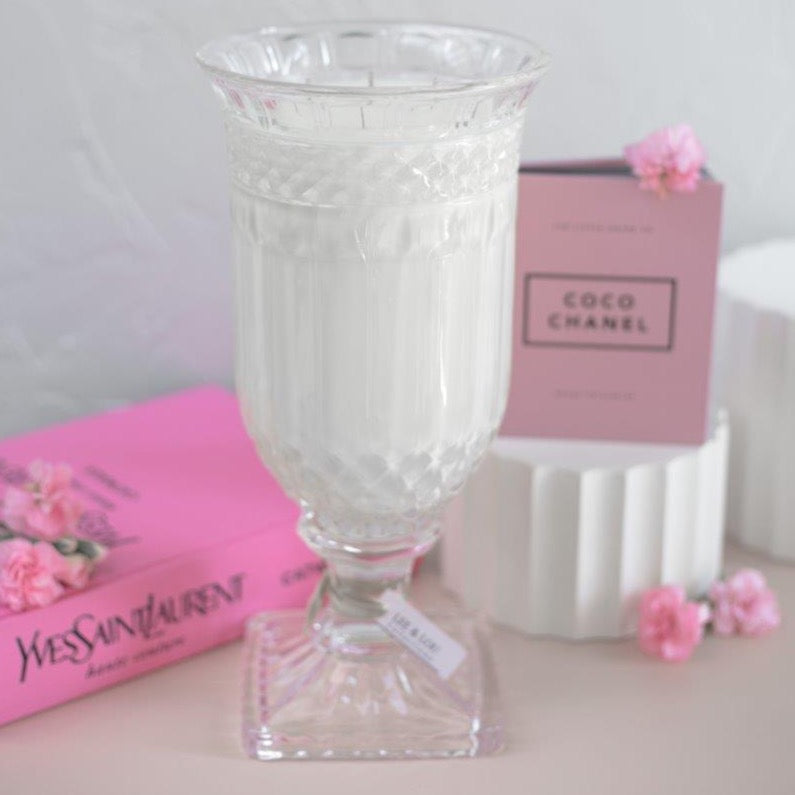 Gardenia (Gardenia | Star Jasmine | Lily of the Valley) - Crystal Vase Candle | 200hr Burn