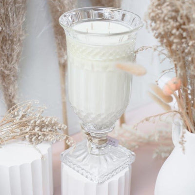 Coconut & Lime (Coconut Milk | Tahitian Lime | Vanilla) - Crystal Vase Candle | 200hr Burn