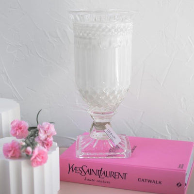 Pink Champagne (Strawberry | Champagne | Rose) - Crystal Vase Candle 1.5kg | 200hr Burn