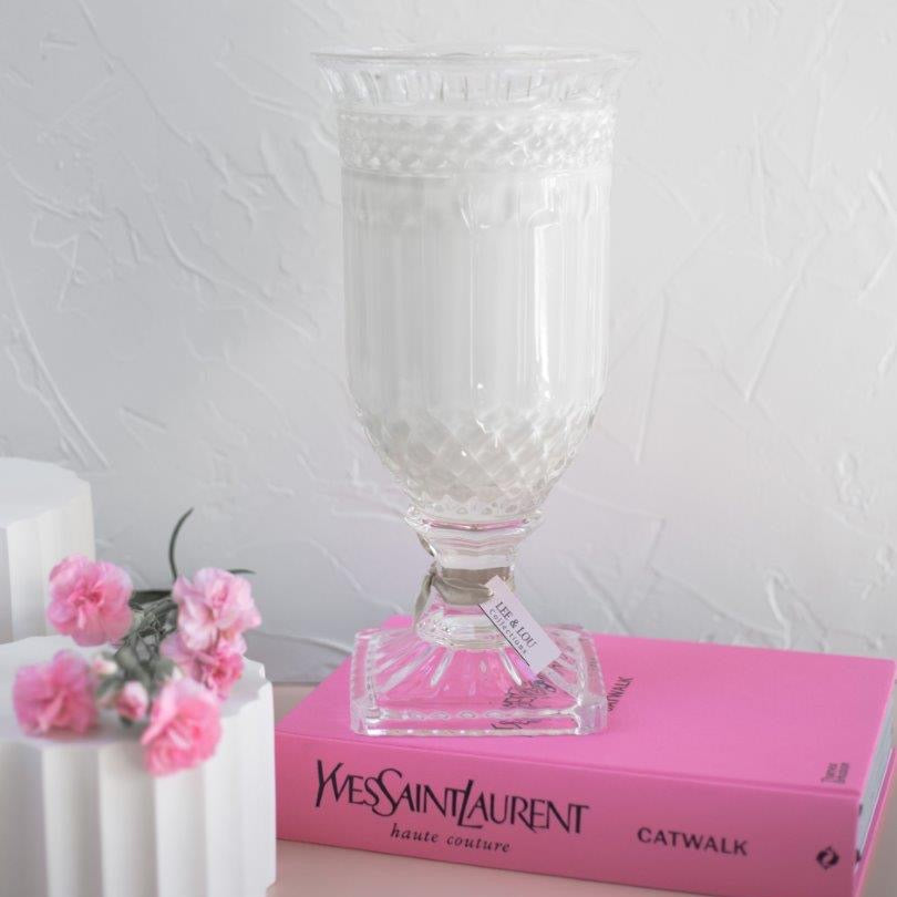 Oriental Nights (Magnolia | Myrrh | Tonka Bean) - Crystal Vase Candle | 200hr Burn