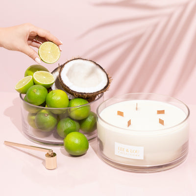 Coconut & Lime (Coconut Milk | Tahitian Lime | Vanilla) - Bowl Candle | 100hr Burn