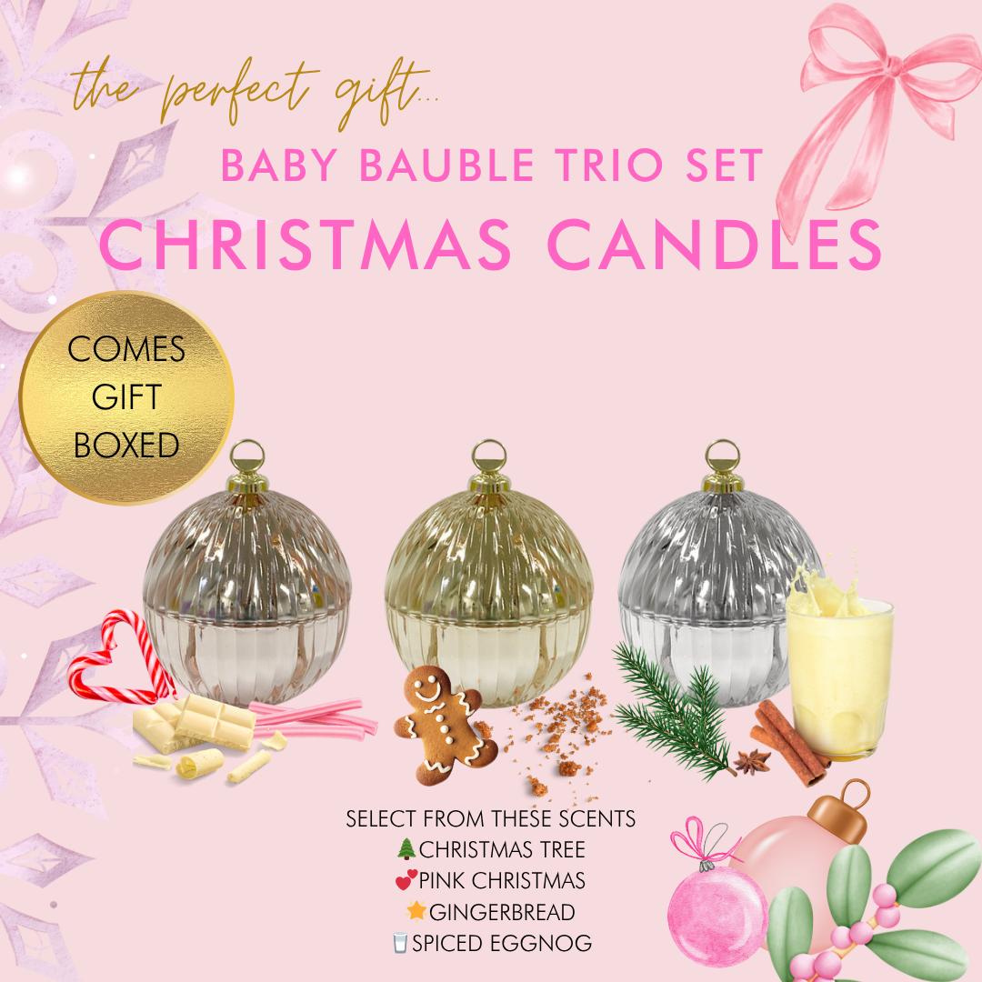 Christmas Candle Trio Baby Baubles | MODERN COLOURS