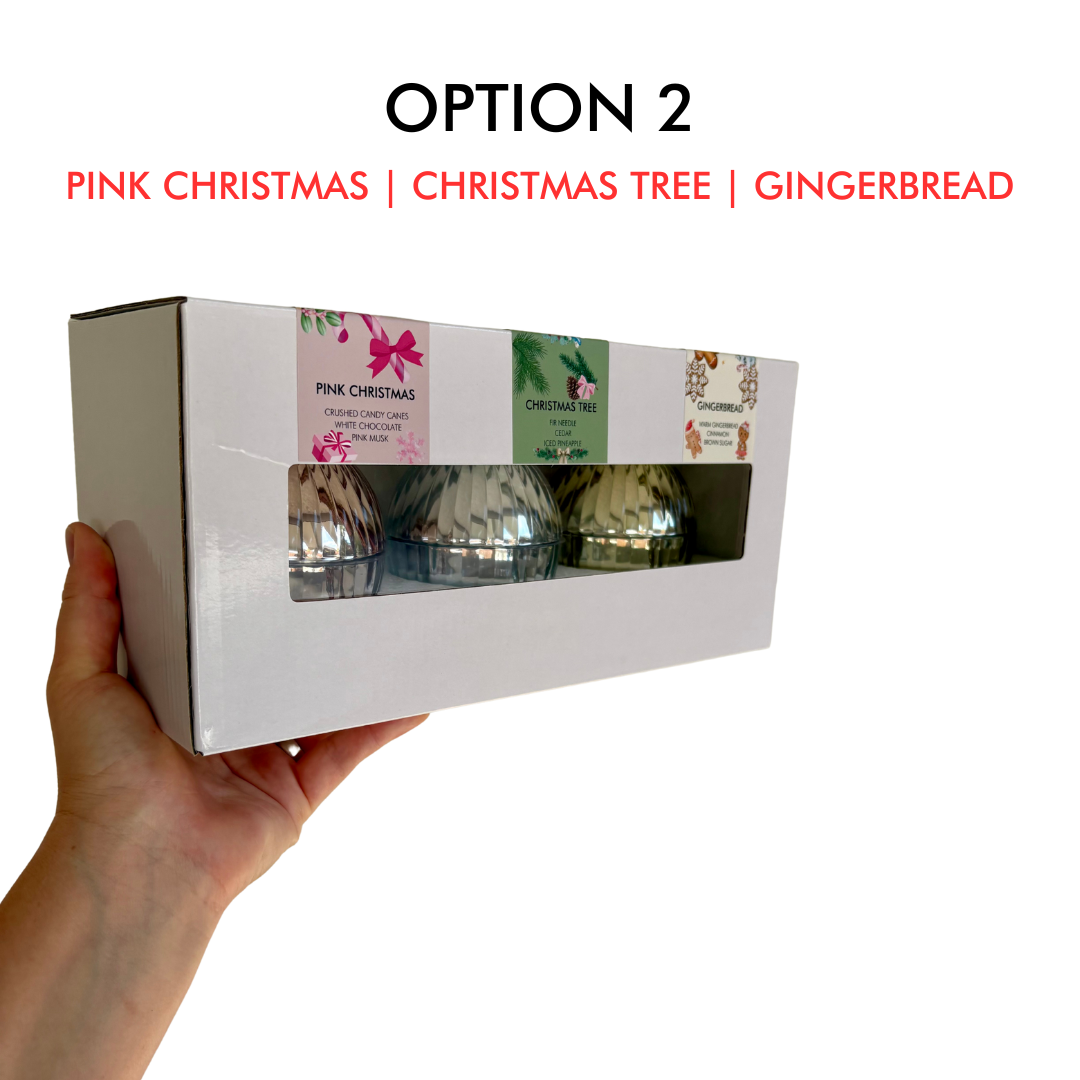 Christmas Candle Trio Baby Baubles | MODERN COLOURS ** PRE ORDER **