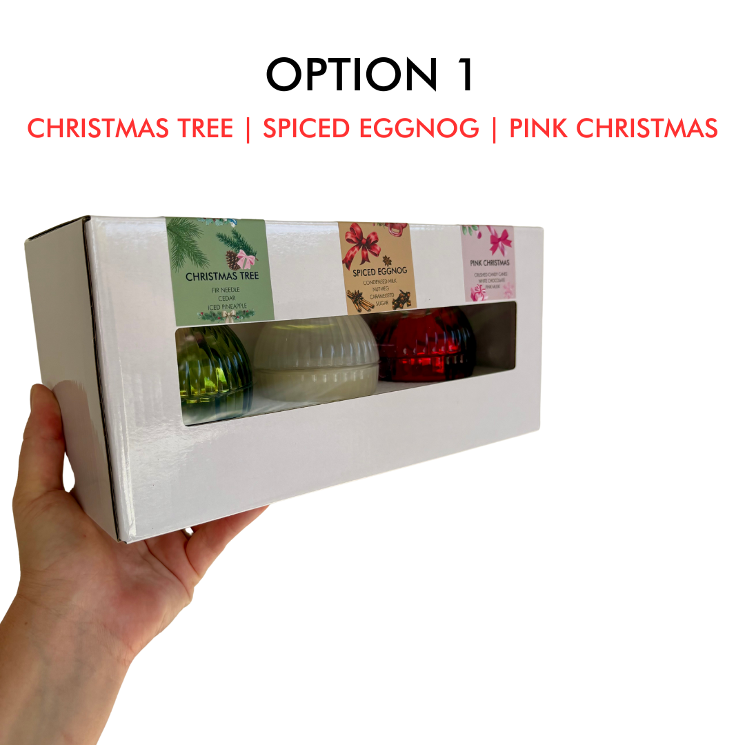 Christmas Candle Trio Baby Baubles | TRADITIONAL COLOURS ** PRE ORDER **