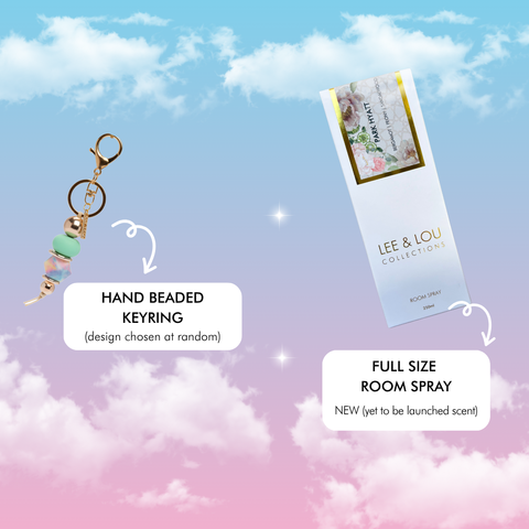 ✔️ YAY!!! You've unlocked TWO more FREE GIFTS, a ROOM SPRAY & KEY RING!