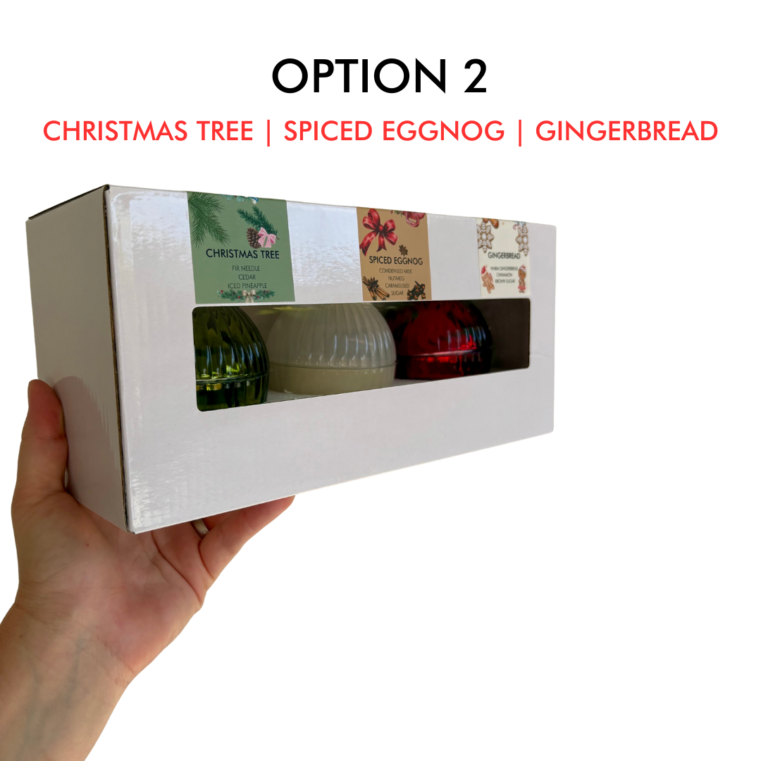 Christmas Candle Trio Baby Baubles | TRADITIONAL COLOURS ** PRE ORDER **
