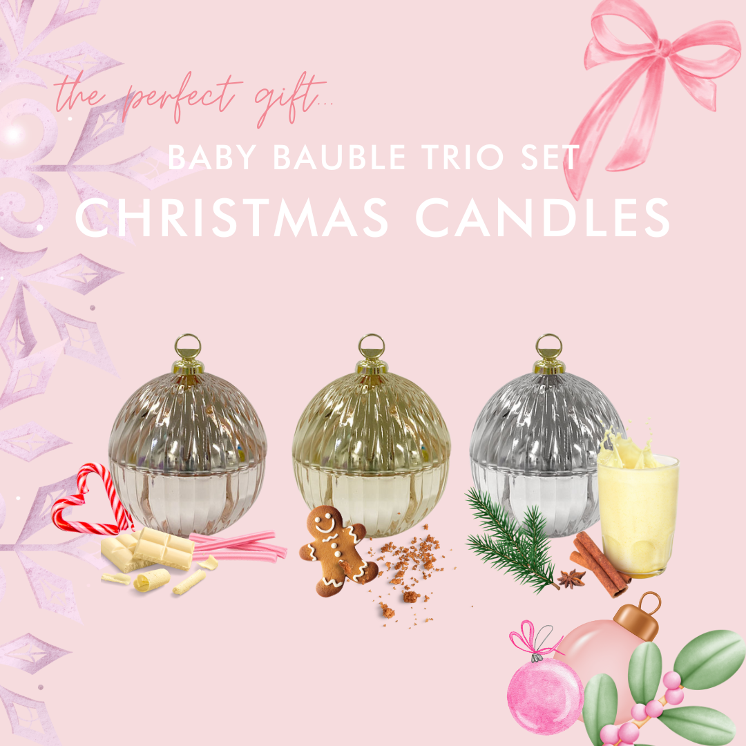 Christmas Candle Trio Baby Baubles | MODERN COLOURS