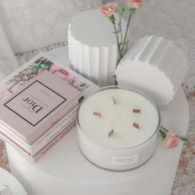 Camellia & Pink Lotus (Soft Florals | Citrus | White Musk) - Bowl Candle | 100hr Burn