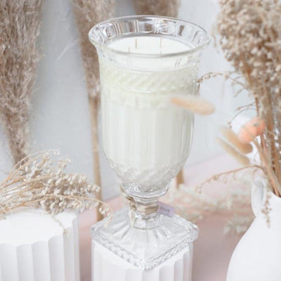 Limoncello (Lemon Peel | Leafy Green | Sugar Cane) - Crystal Vase Candle | 200hr Burn **PRE ORDER**