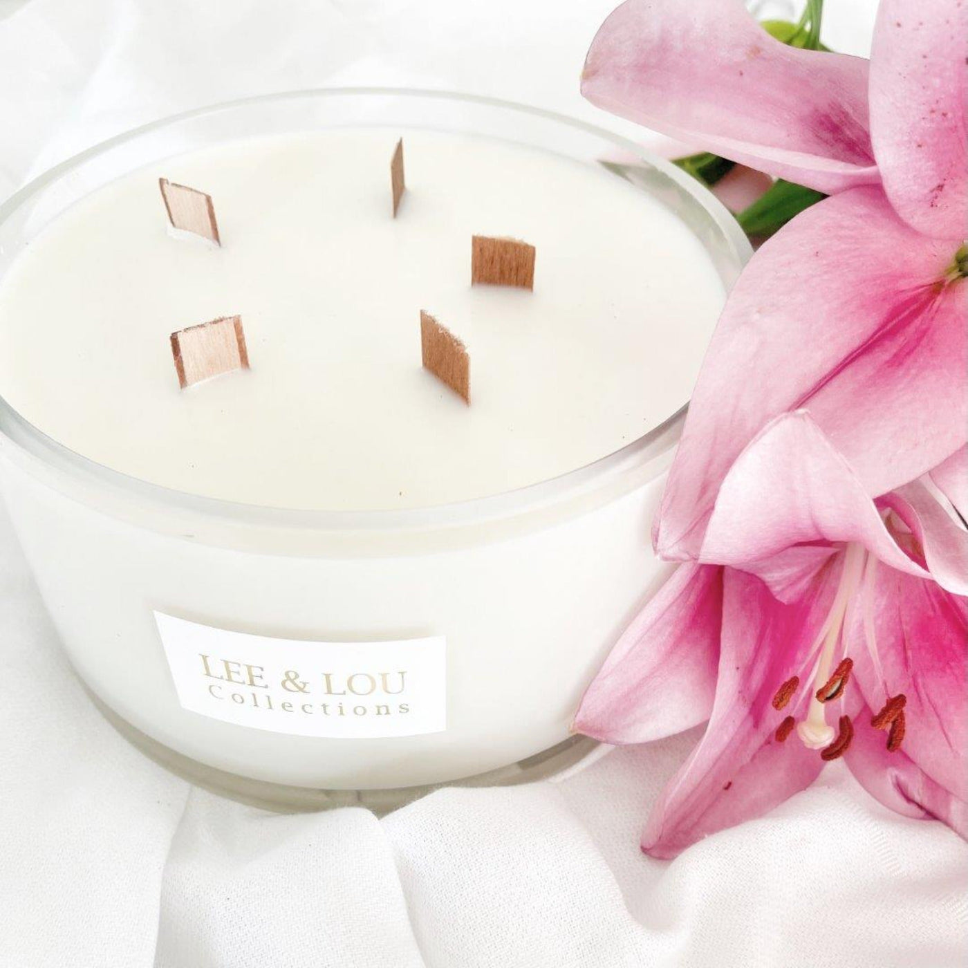 Camellia & Pink Lotus (Soft Florals | Citrus | White Musk) - Bowl Candle | 100hr Burn