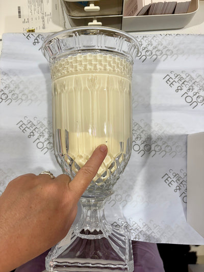 Crystal Design Vase Candle **SECONDS**