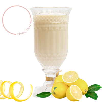 Limoncello (Lemon Peel | Leafy Green | Sugar Cane) - Crystal Vase Candle | 200hr Burn