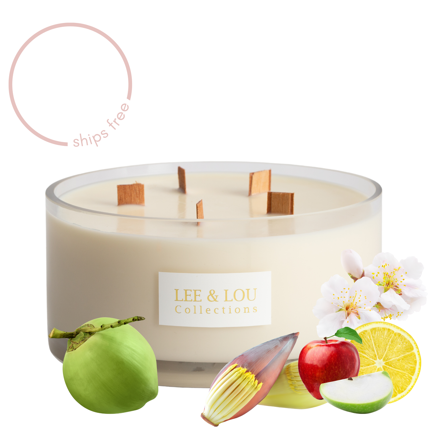 Pacific Summer (Banana Blossom | Apple | Coconut) - Bowl Candle | 100hr Burn