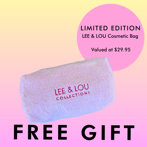 ✔️ YAY!!! You've unlocked a FREE LEE & LOU Cosmetic Bag!