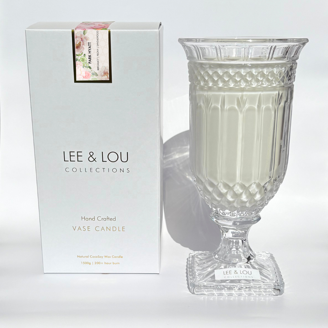 Park Hyatt (Bergamot | Peony | Sandalwood) - Crystal Vase Candle | 200hr Burn