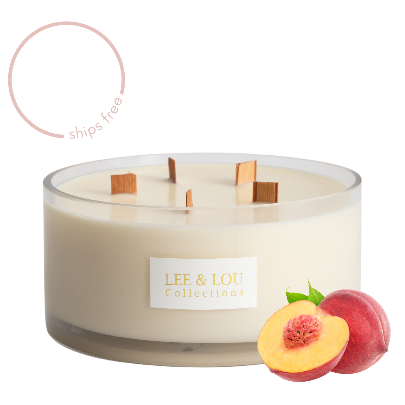 Peach... Please! (Juicy Peach | Vanilla | Leafy Green) - Bowl Candle | 100hr Burn
