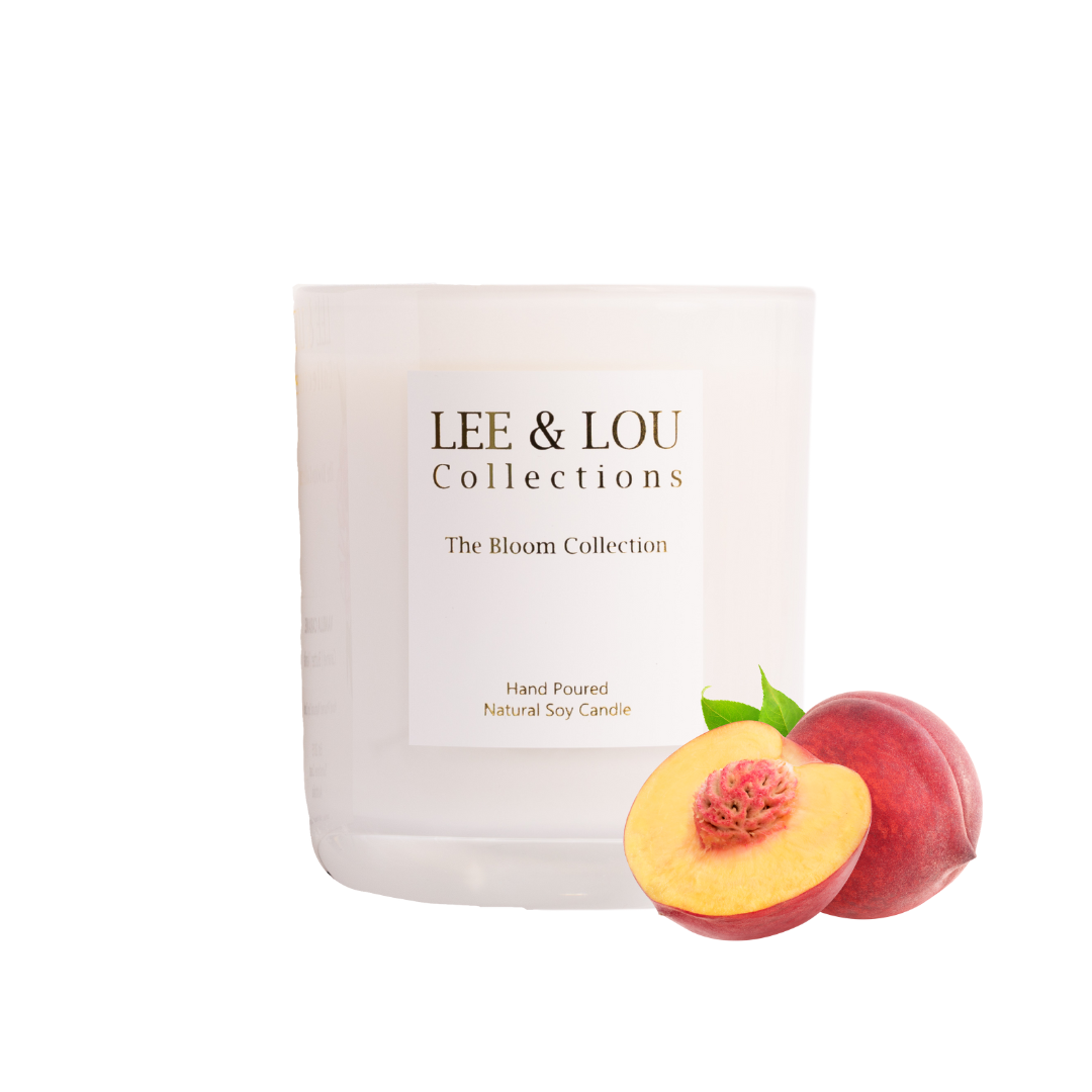 Peach... Please! (Juicy Peach | Vanilla | Leafy Green) - Bloom Candle | 50hr Burn
