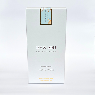 Sea Salt & Cotton (Citrus | Sea Salt | Vanilla) - Crystal Vase Candle | 200hr Burn **PRE ORDER**