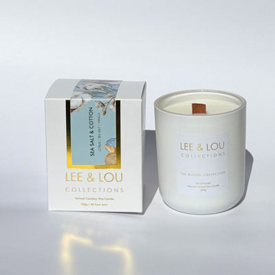 Sea Salt & Cotton (Citrus | Sea Salt | Vanilla) - Bloom Candle | 50hr Burn