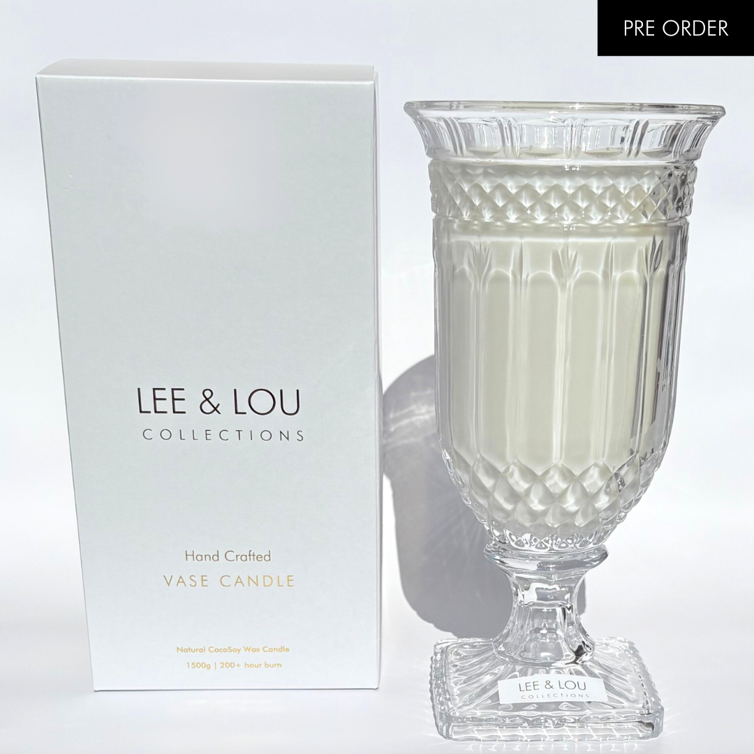 Unfragranced - Crystal Vase Candle | 200hr Burn **PRE ORDER**