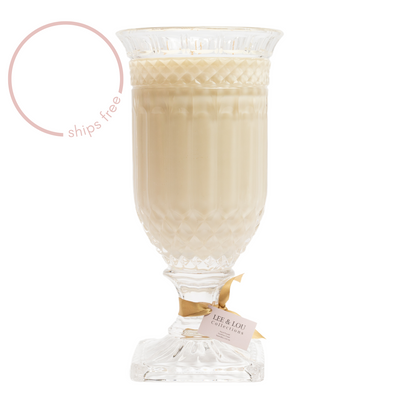 Unfragranced - Crystal Vase Candle 1.5kg | 200hr Burn