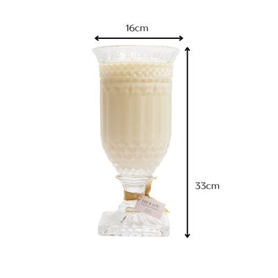 Roasted Coffee (Espresso | Hazelnuts | Cocoa) - Crystal Vase Candle 1.5kg | 200hr Burn