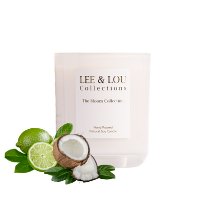 Coconut & Lime (Coconut Milk | Tahitian Lime | Vanilla) - Bloom Candle 285g | 50hr Burn