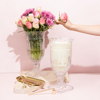 Unfragranced - Crystal Vase Candle | 200hr Burn **PRE ORDER**